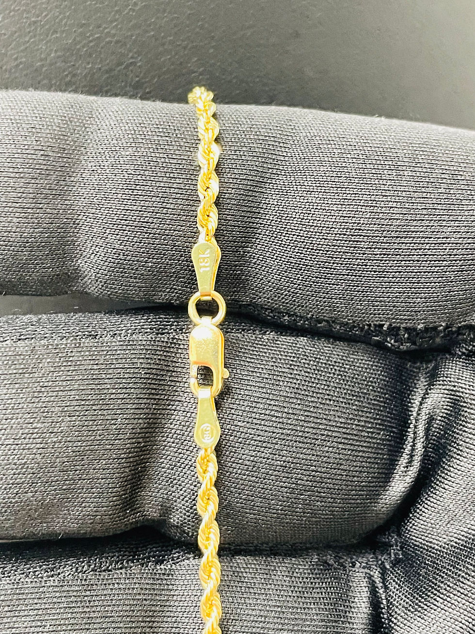 Thumbnail: 22” 18K Yellow Gold Rope Chain