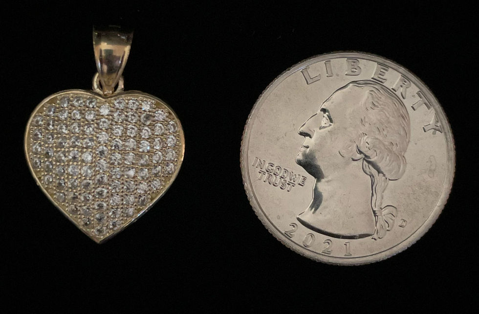 Thumbnail: 10K Heart Pendant with Cubic Zirconia (pendant only)