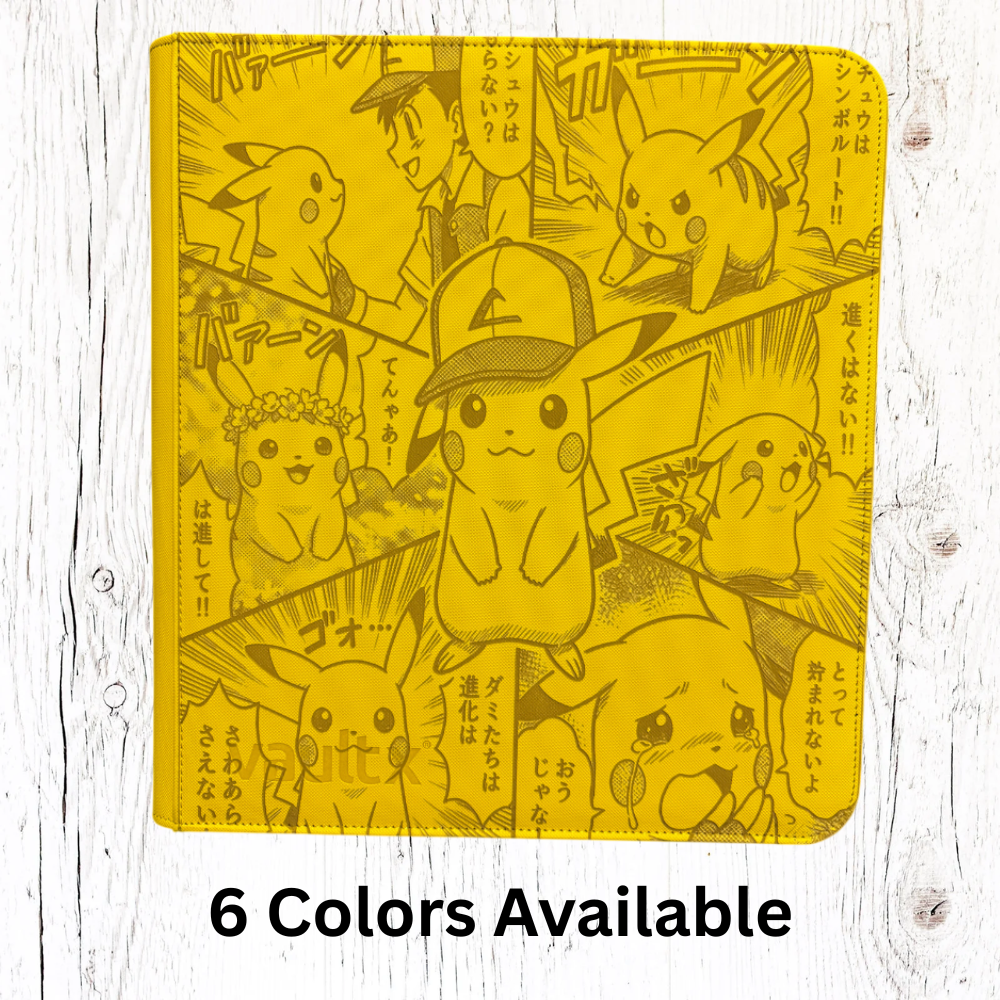 Pikachu Vault X Zipper Binder 9 or 12 Pocket (Pick Your Color)
