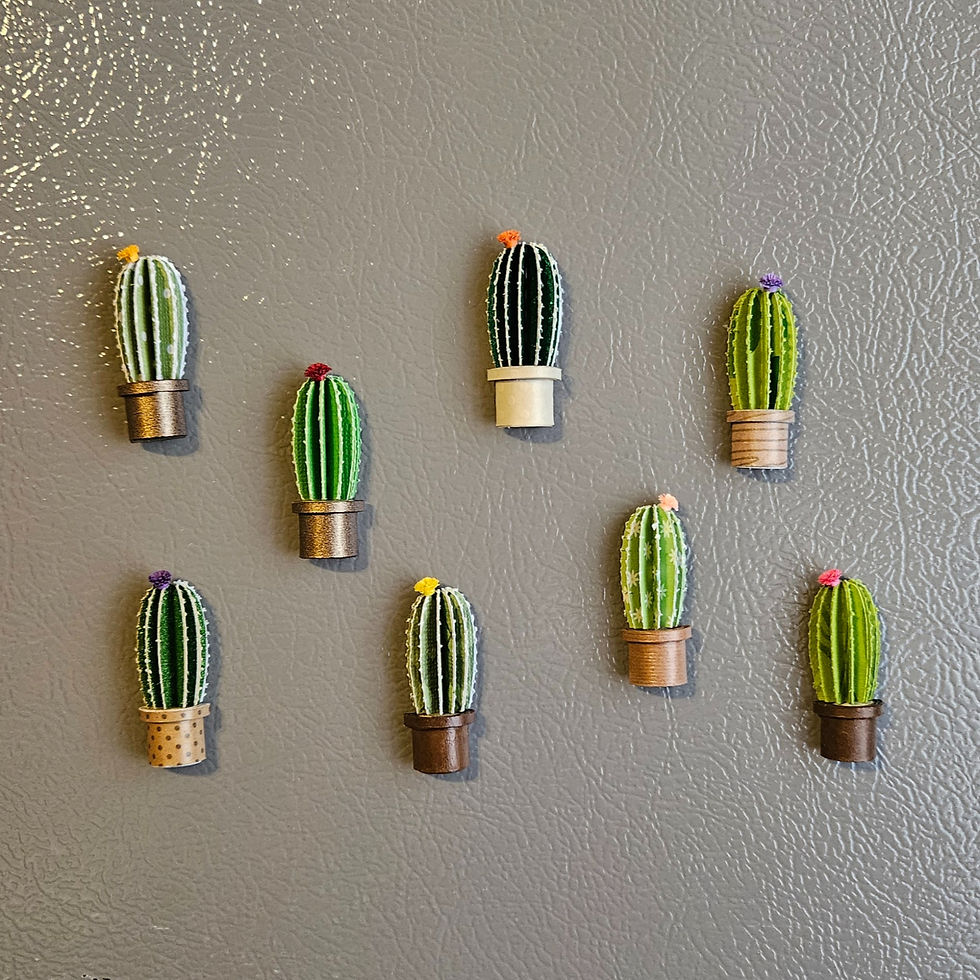Thumbnail: Cactus Magnet - Choose Your Flower Color