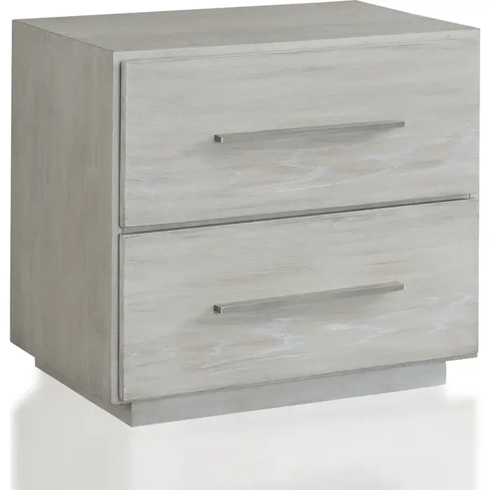 Thumbnail: Destination Two Drawer Nightstand in Cotton Grey