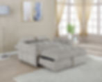 Thumbnail:  Upholstered Convertible Sleeper Sofa Bed Light Grey