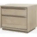 Thumbnail: One Coastal Modern Two Drawer USB-Charging Nightstand in Bisque