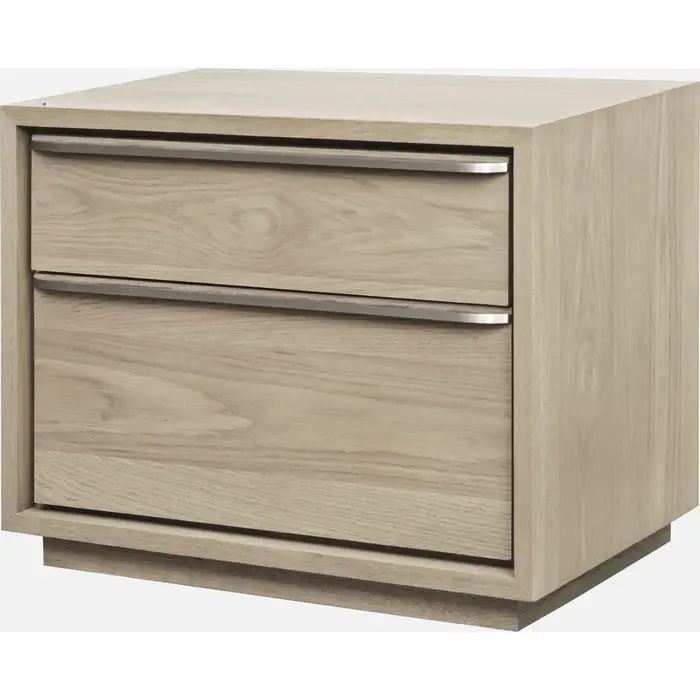 Thumbnail: One Coastal Modern Two Drawer USB-Charging Nightstand in Bisque