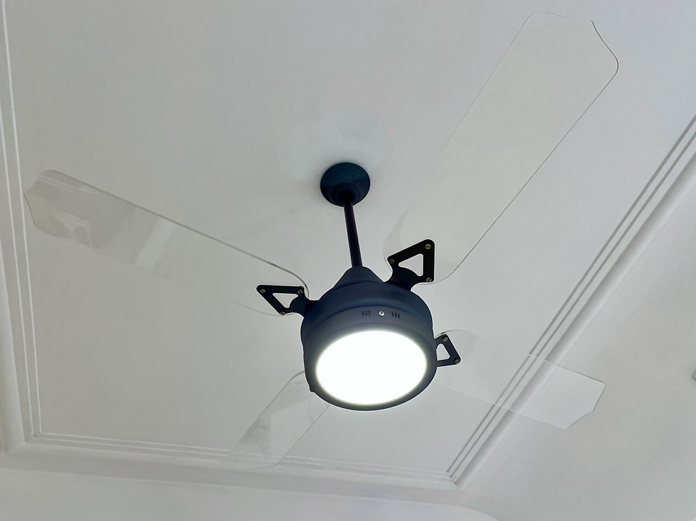Miniatura: Ventilador De Techo Negro Acrílico - 90w Mot. Reforzado - Plafón Led 18w