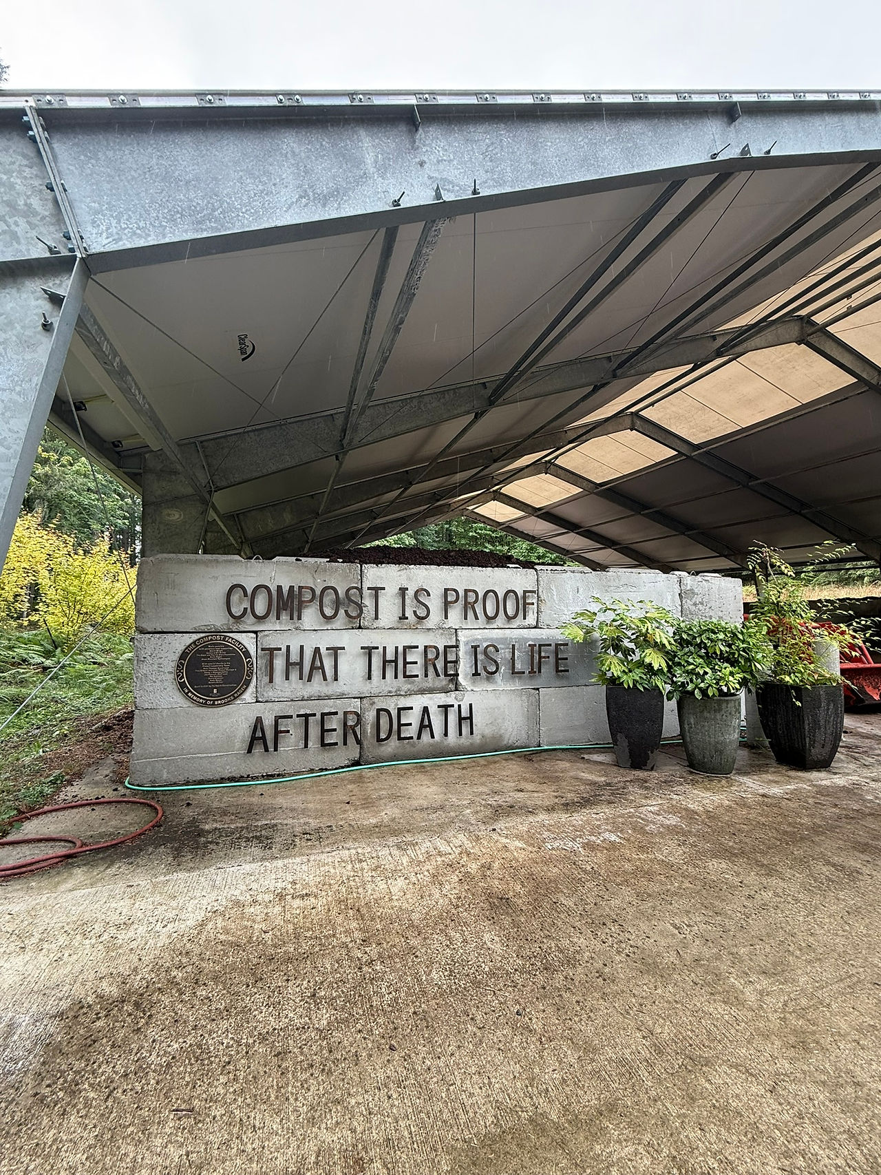 Compost facility that we toured at the Bloedel Reserve.