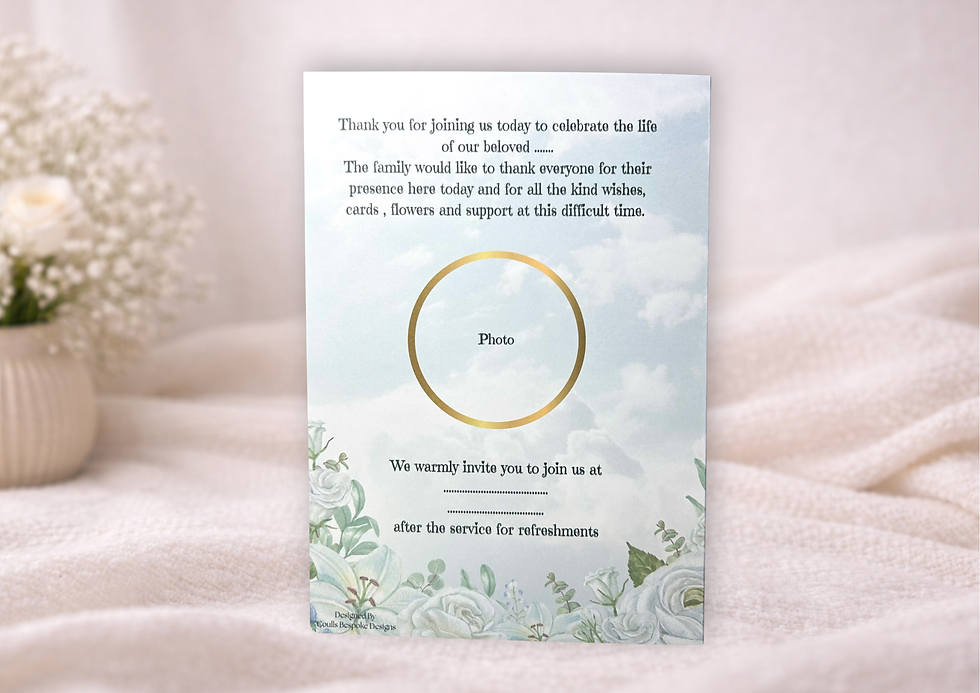 Thumbnail: Heavenly Sky Funeral Order of Service Booklets
