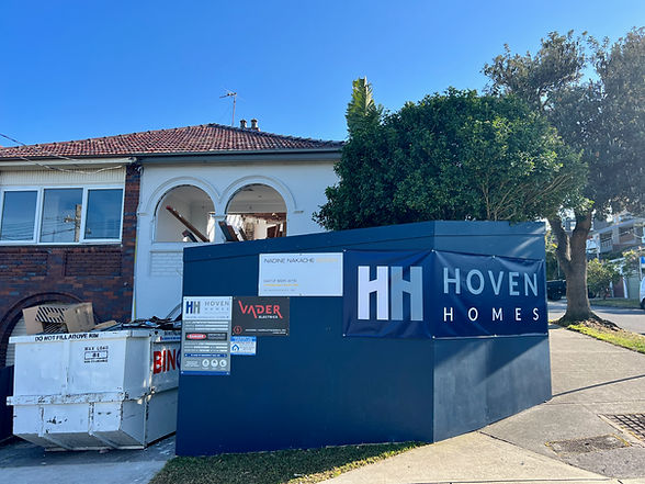 Bondi Site Construction by Hoven Homes