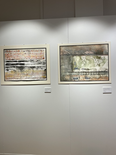 Two artworks displayed by Fran Ifould at the Regional Gallery in NSW