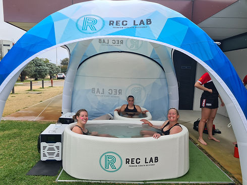 Health and wellness workshop with ice bath