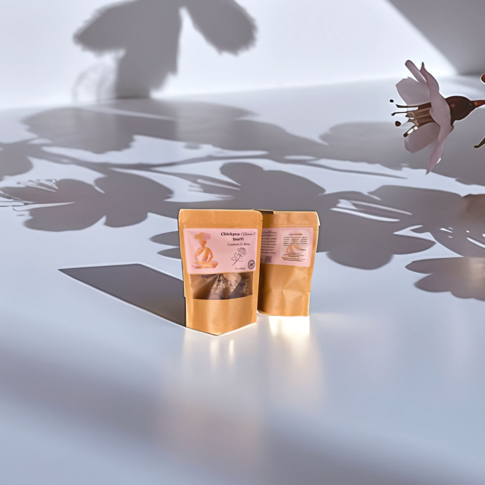 Cardamom Rose Chickpea Burfi