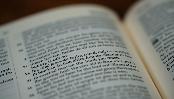 Eye-level view of an open Bible with highlighted verses about grace and salvation