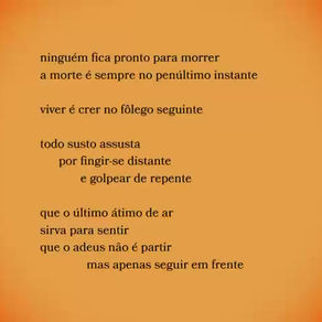 101 Poemas Para Internet: ninguém fica pronto para morrer