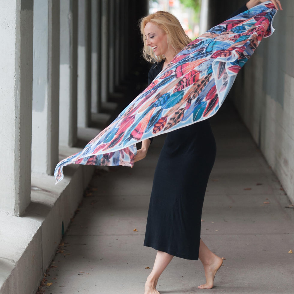 Thumbnail: Polly Print Silk Scarf