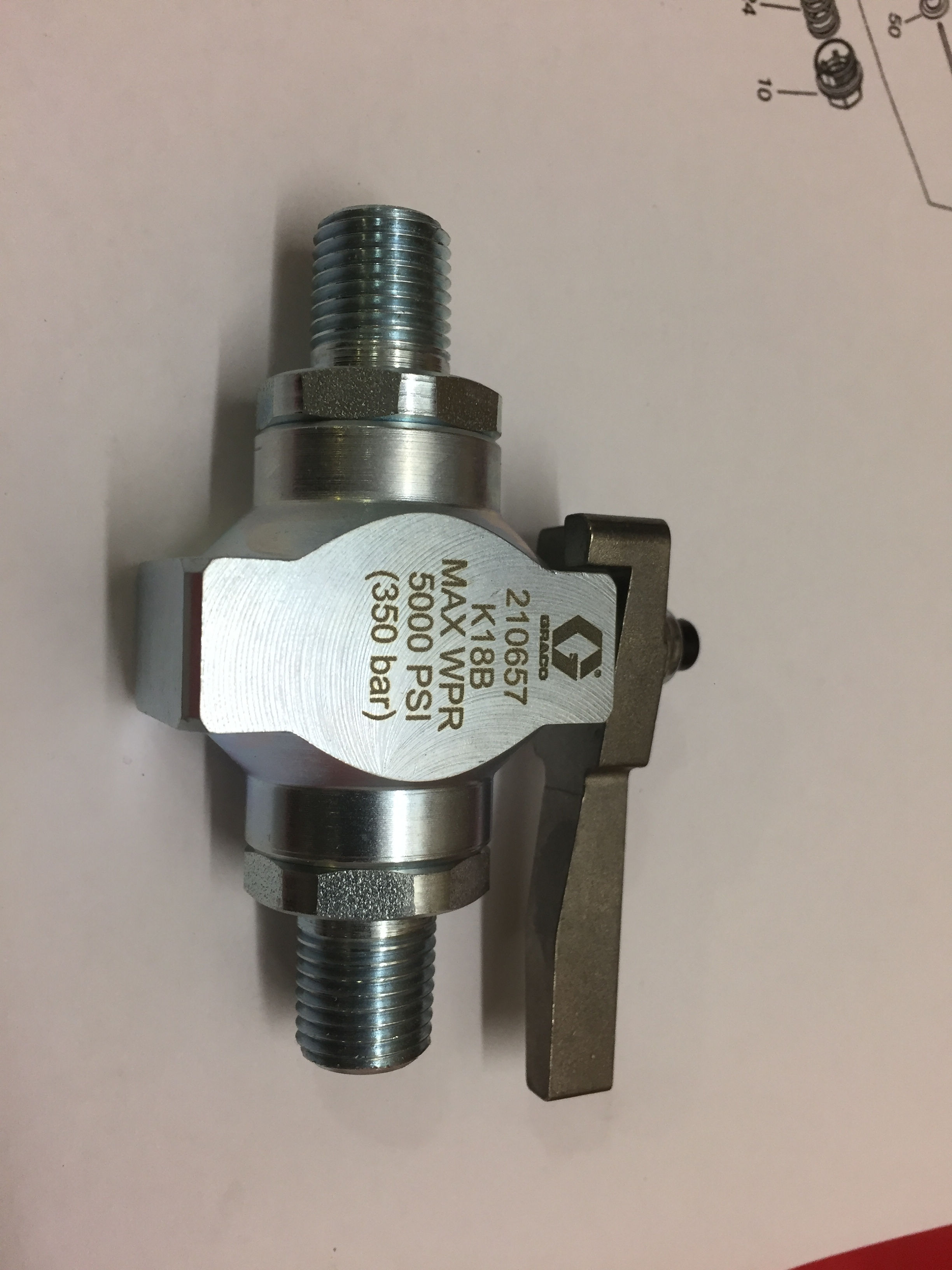 GRACO KUGELHAHN, CS / Entlastungshahn / Entlastungsventil 210657