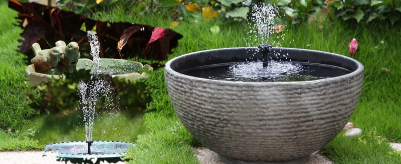 Thumbnail: 1W/1.5W/2.5W Outdoor Solar Fountain Suitable for Garden Pond Solar Fountain Pump