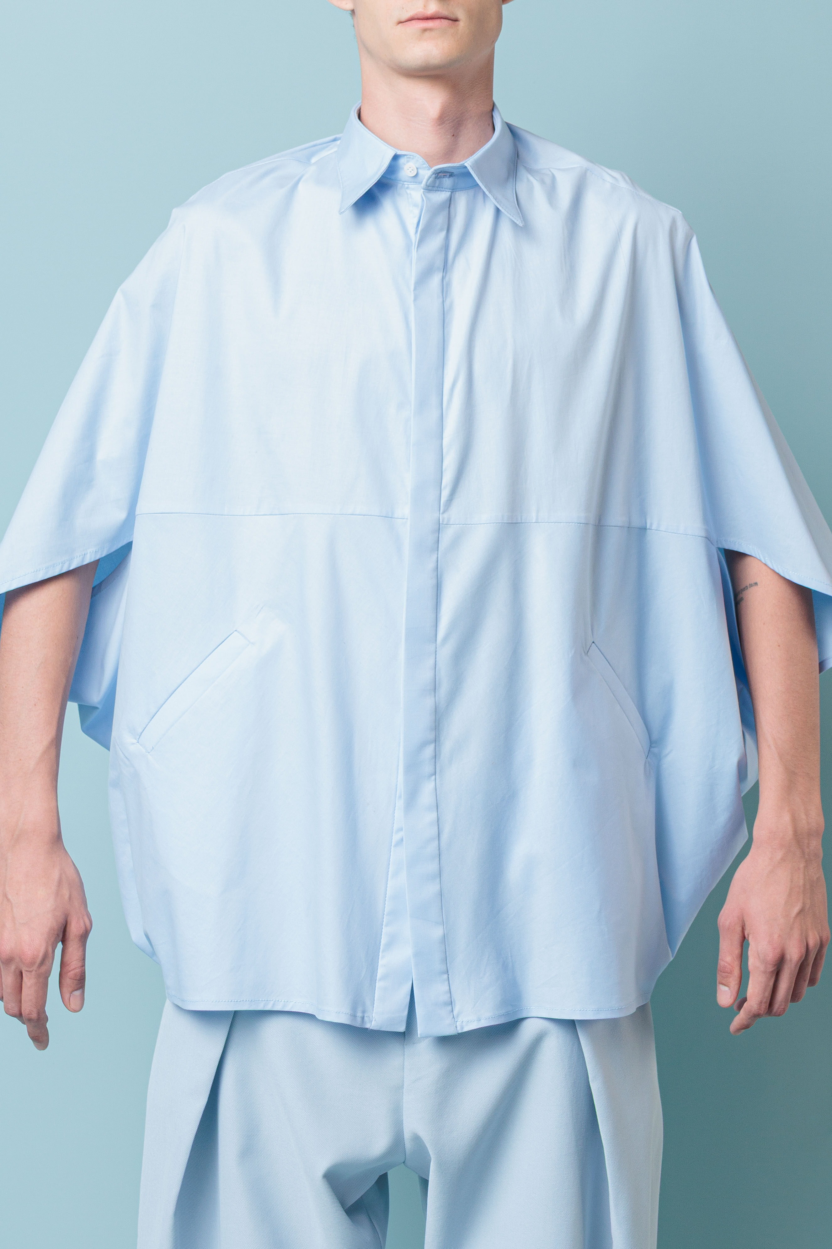 Camisa Losango Azul Clara