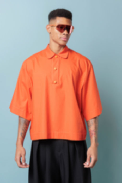 Polo Cropped Laranja