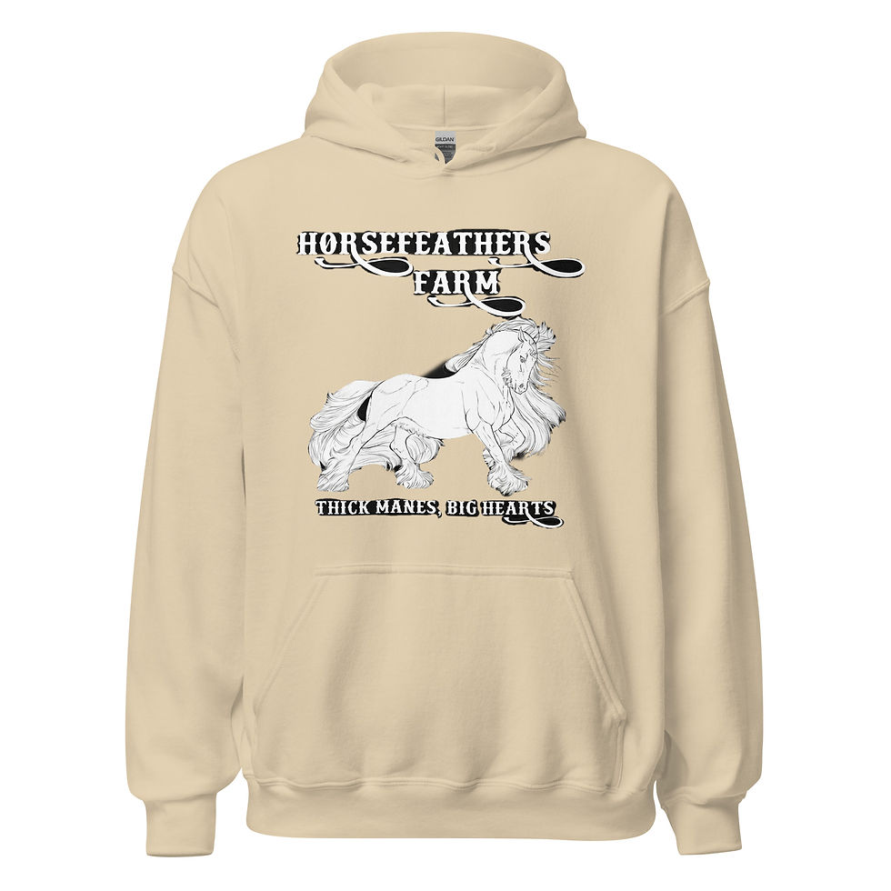 Thumbnail: Unisex Heavy Blend Hoodie - Horsefeathers Farm Logo
