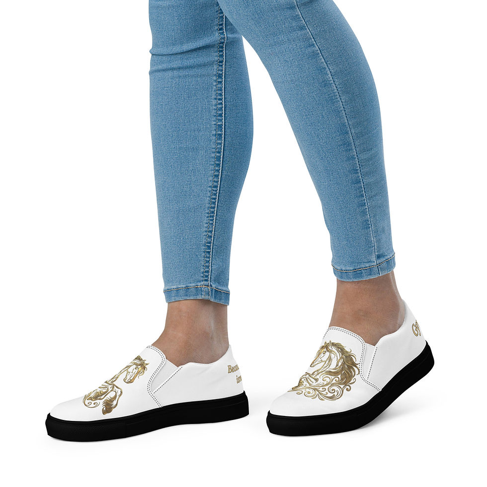 Thumbnail: Women’s slip-on canvas shoes - Gypsy Horse