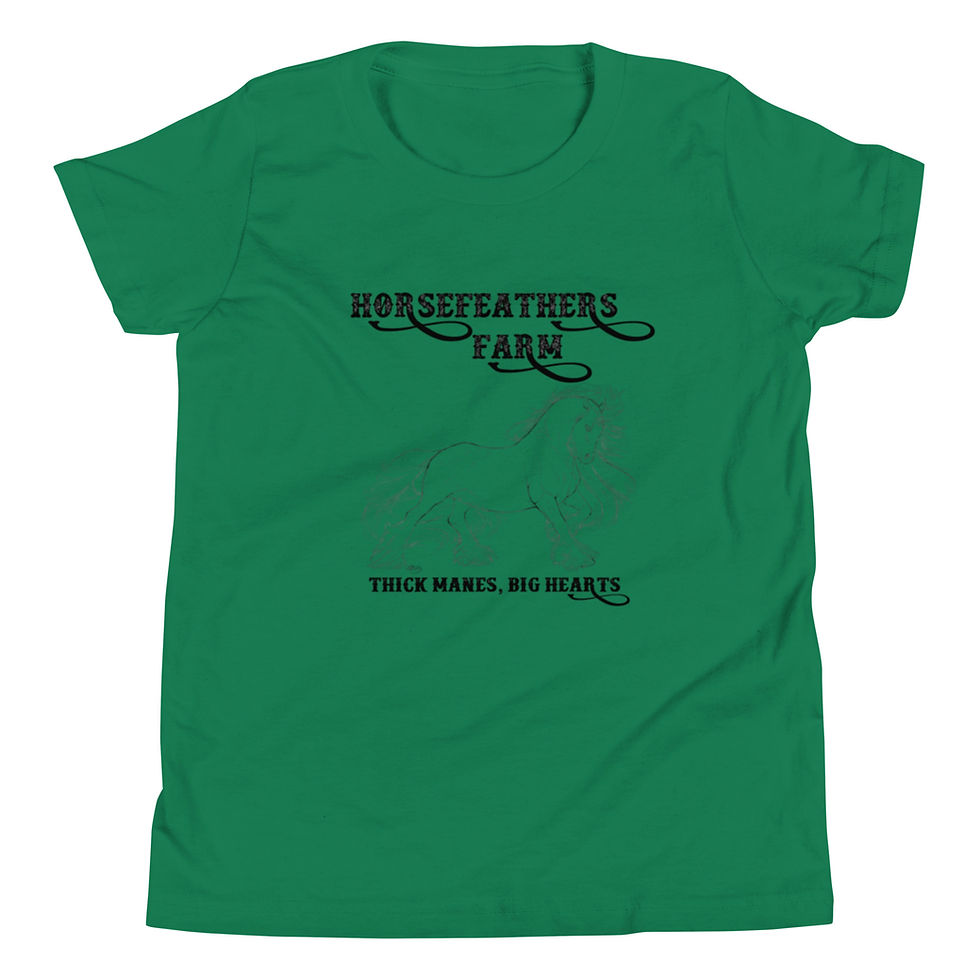 Thumbnail: Youth Short Sleeve T-Shirt - Horsefeathers Farm Logo