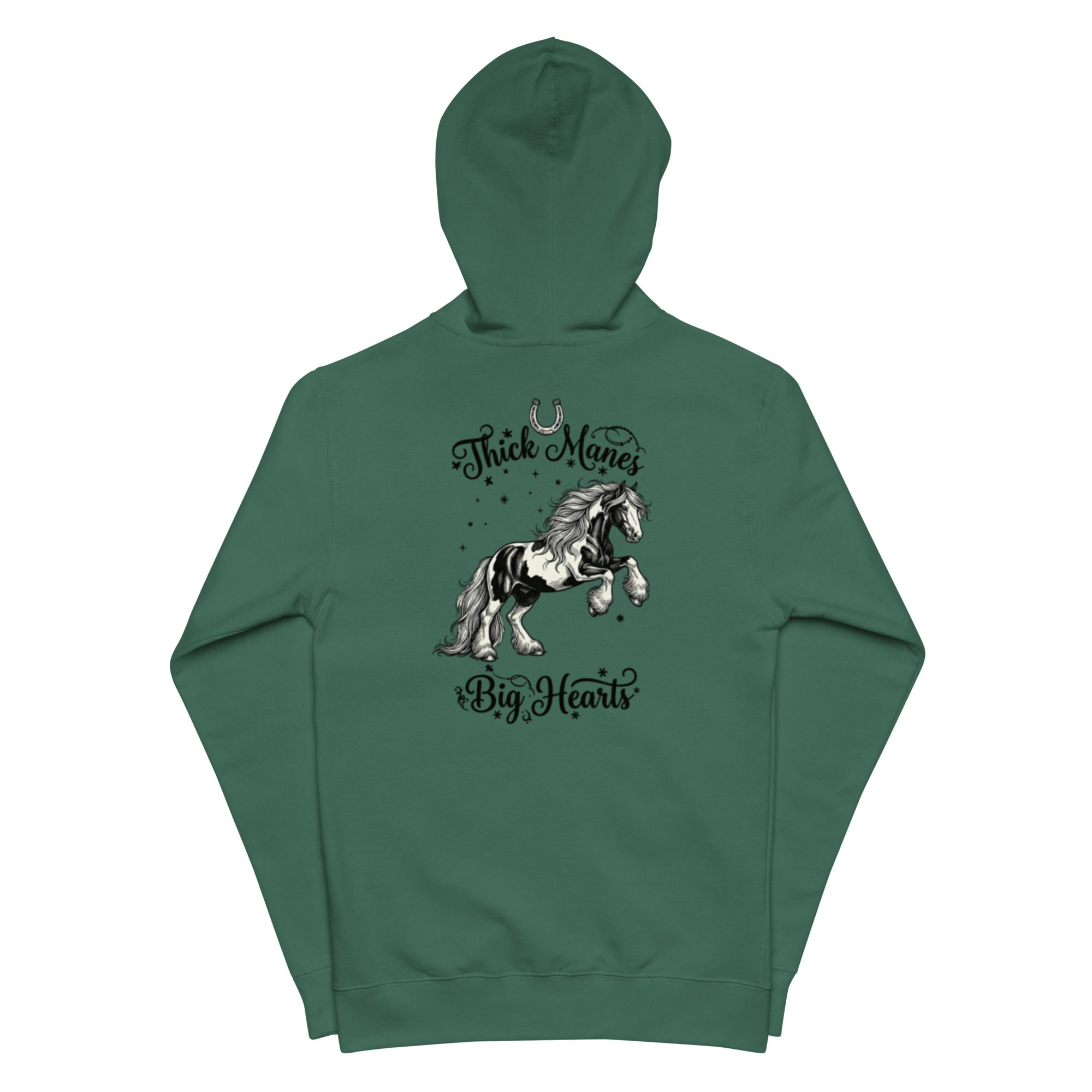 Unisex fleece zip up hoodie - Thick Manes