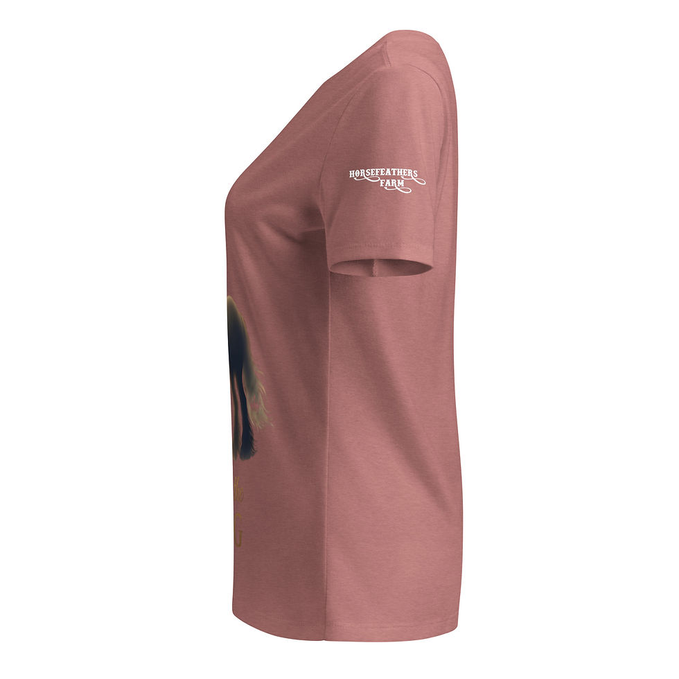 Thumbnail: Women’s relaxed v-neck t-shirt - Led by the King