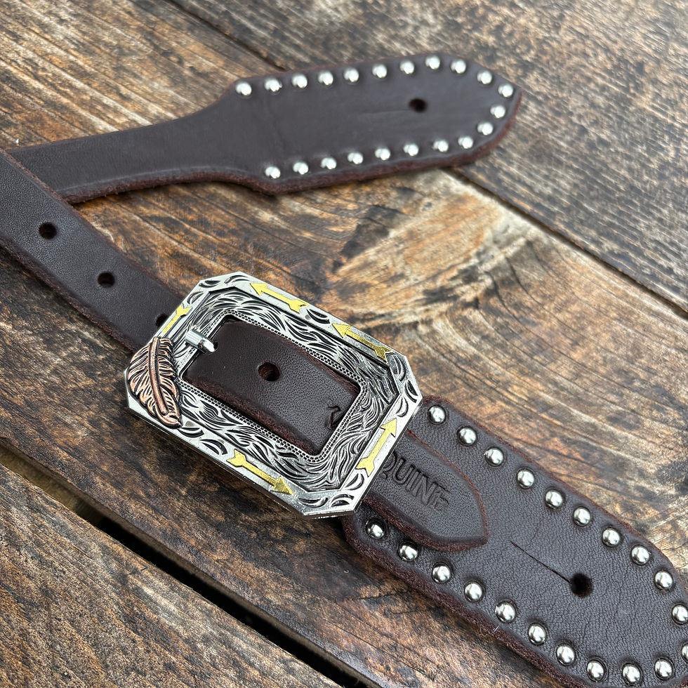 Thumbnail: Nickel Feather & Arrow Spur Straps
