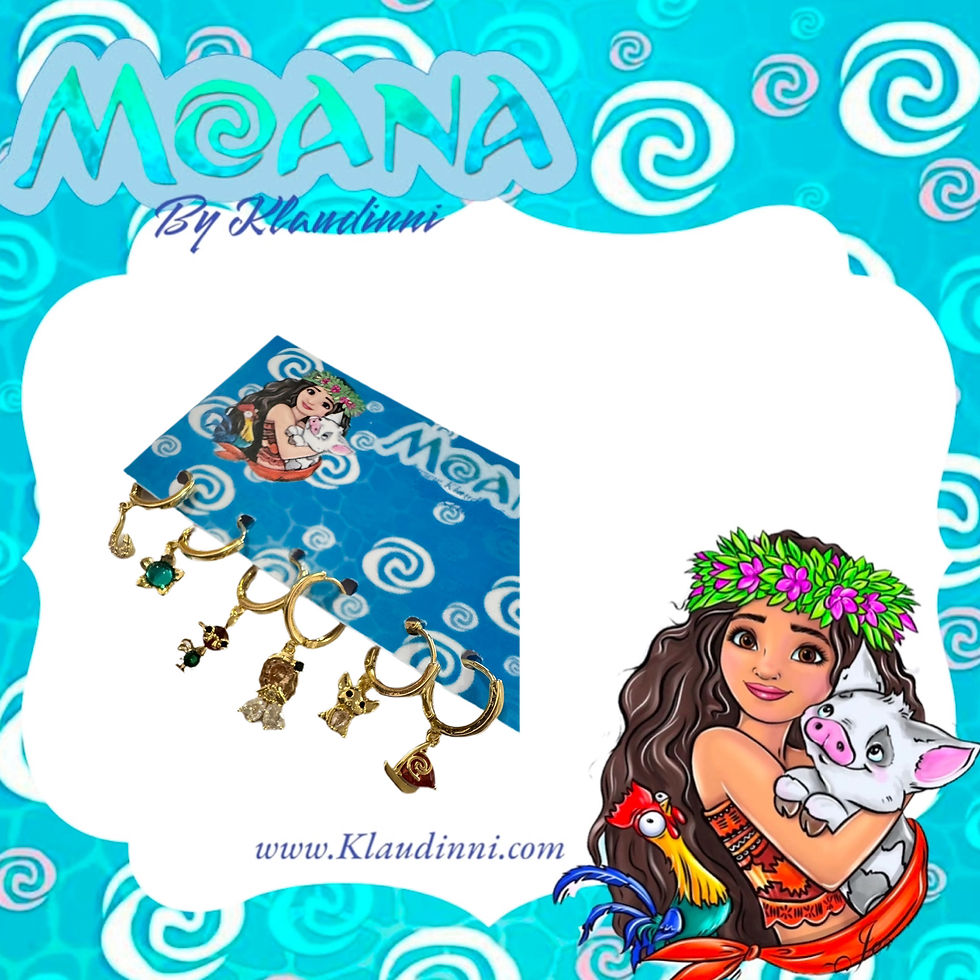 Miniatura: 6 aretes colgantes de los personajes de Moana