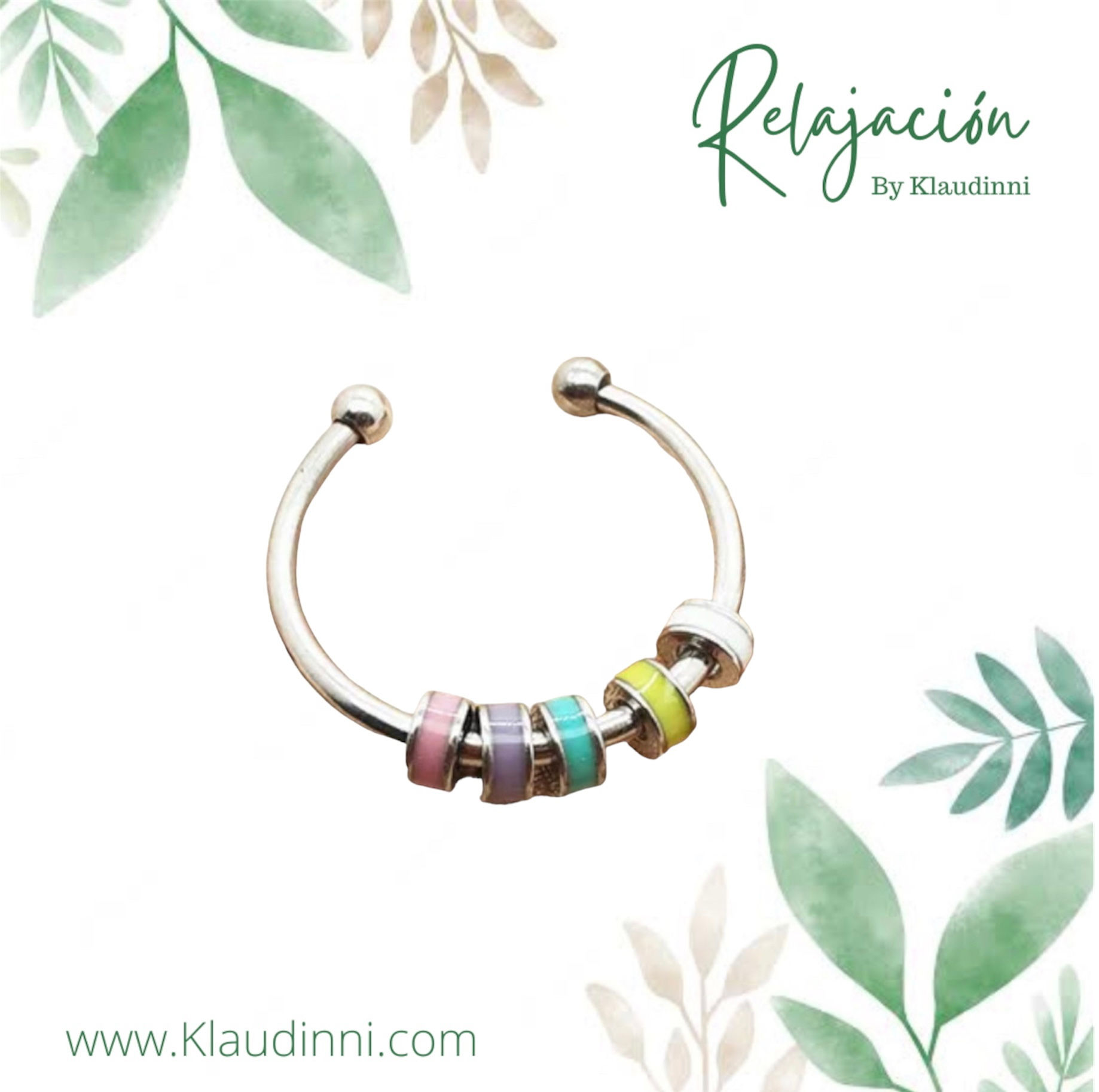 Anillo con aros giratorios para relajación