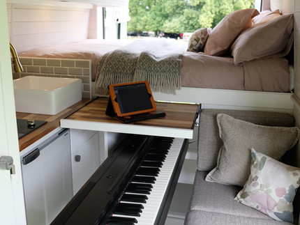 Custom camper conversion piano