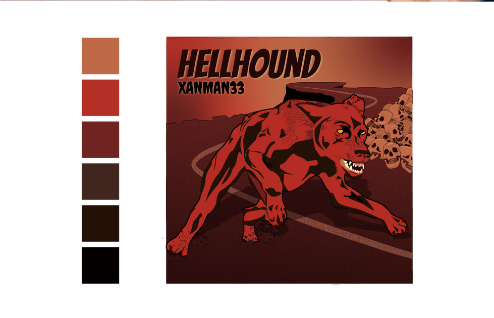 Portada digital para canción Hellhound