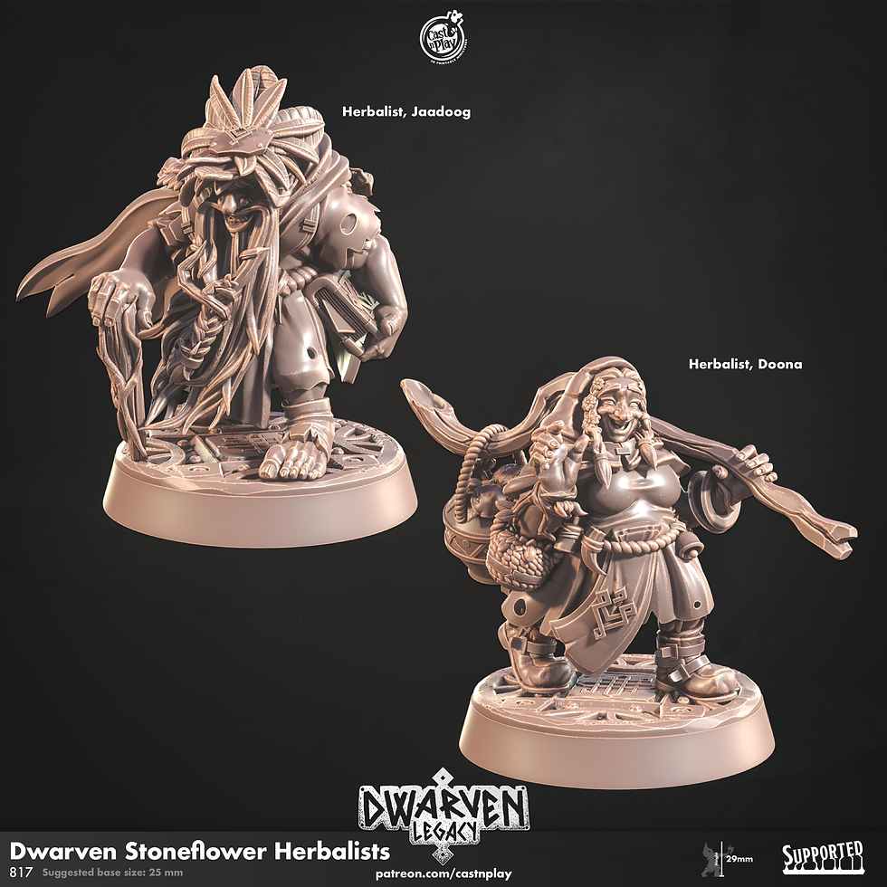 Dwarven Stoneflower Herbalists - Cast N Play