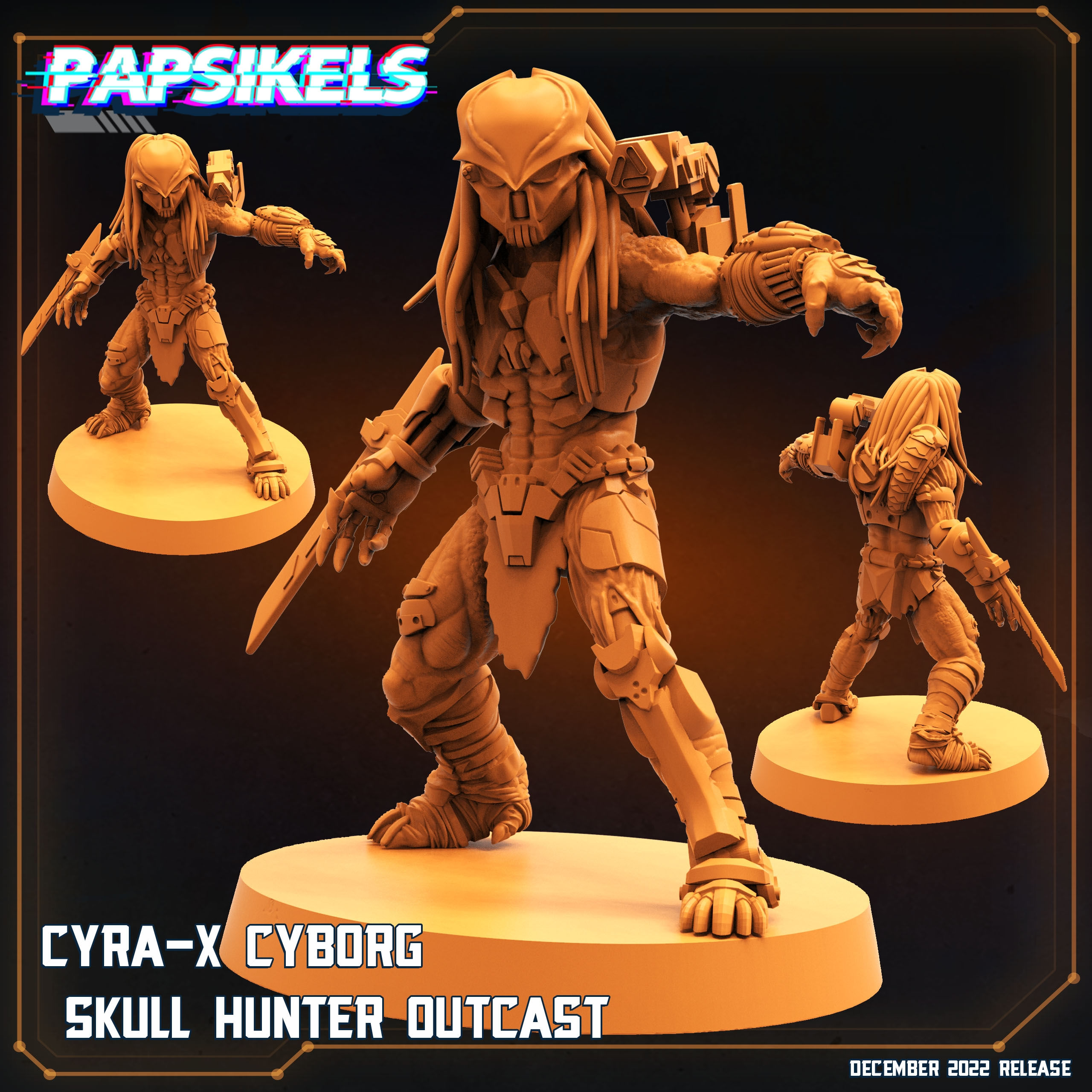 Cyra-X Cyborg Skull Hunter Outcast - Papsikels