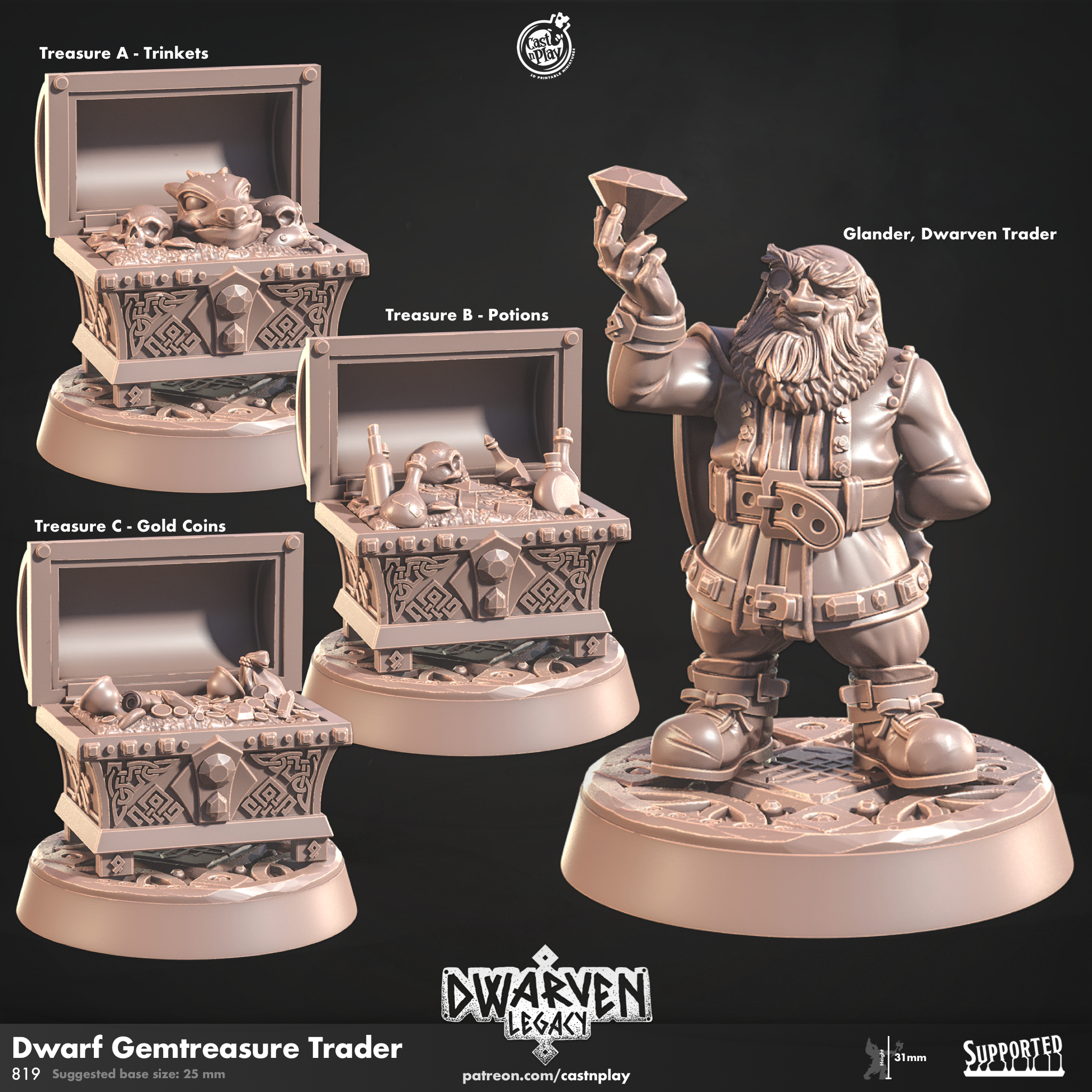 Dwarf Gemtreasure Trader - Cast N Play