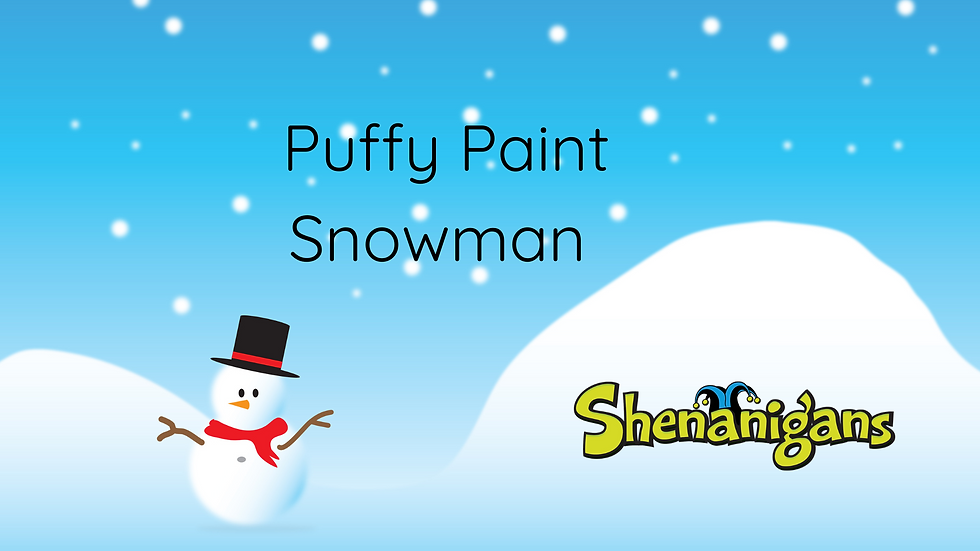 Puffy Paint Snowman