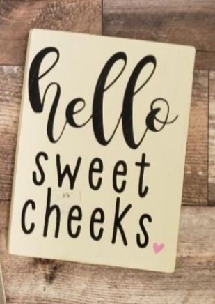 Hello Cheeks Bathroom Sign Project Kit