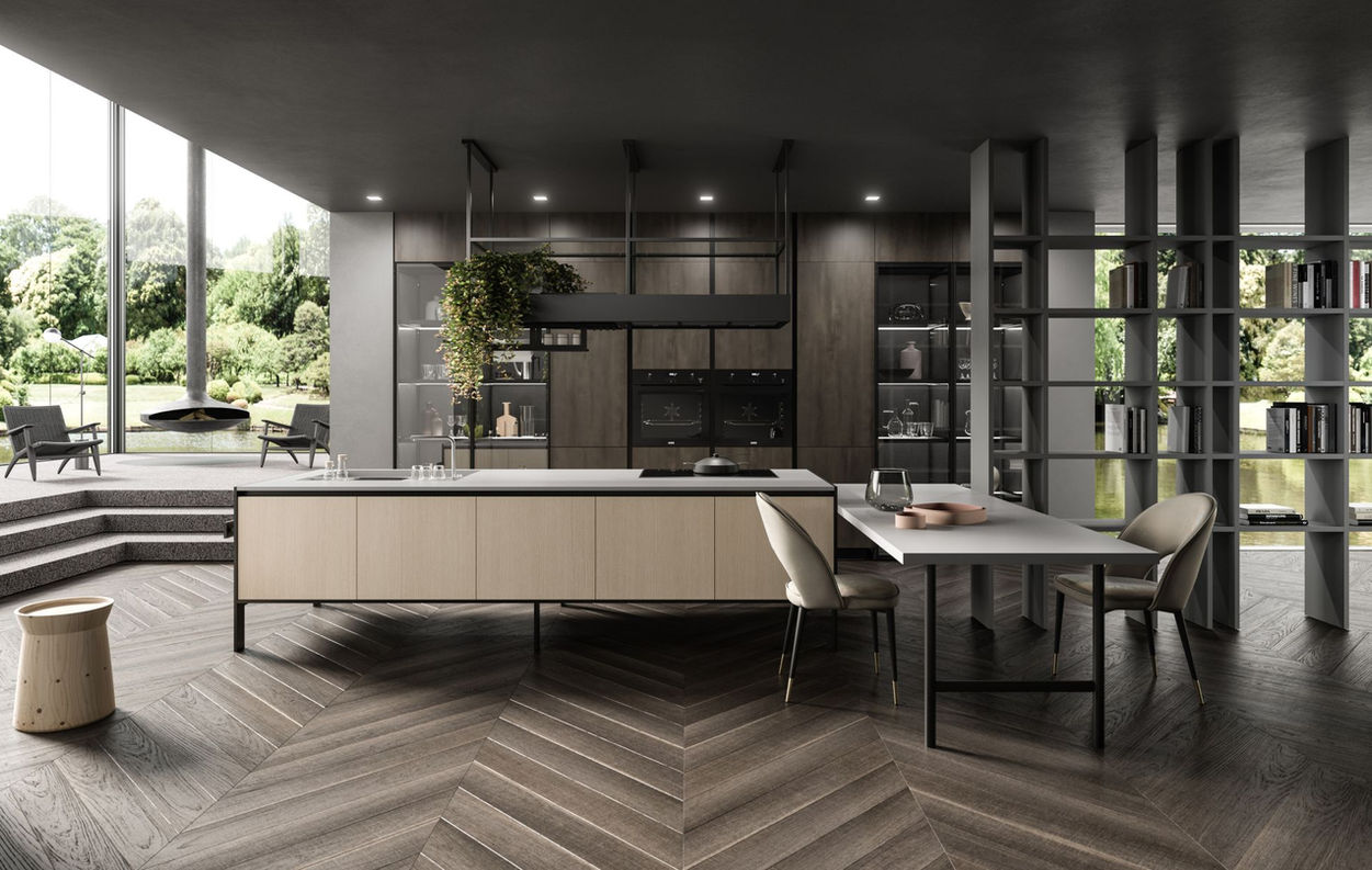 Modern Italian Style: Clean lines, luxurious finishes, and elegant details that make every kitchen a statement piece.

Functionality and Comfort: Smart storage solutions, ergonomic layouts, and user-friendly features for everyday living.

Premium Materials: Natural wood, marble countertops, and durable surfaces sourced and crafted in Italy.

Innovative Design: Cutting-edge appliances and integrated technology for a seamless cooking experience.