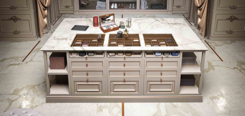 Discover our collection of bespoke walk-in closets and custom wardrobes, where design, craftsmanship, and functionality come together to create truly personalized spaces. Each project showcased in this gallery reflects our commitment to tailor-made storage solutions, designed to adapt perfectly to your lifestyle, space, and aesthetic preferences.

From elegant custom wardrobes for private residences to expansive luxury walk-in closets, every detail is carefully considered—from layout and proportions to materials, finishes, and interior accessories. Our bespoke solutions maximize space while maintaining a refined, timeless look, blending practicality with sophisticated design.

We work with premium materials, custom finishes, and innovative storage systems to create closets that are not only visually striking but also highly functional. Soft-close drawers, integrated lighting, shoe displays, jewelry compartments, and tailored hanging solutions are all designed to enhance daily routines 