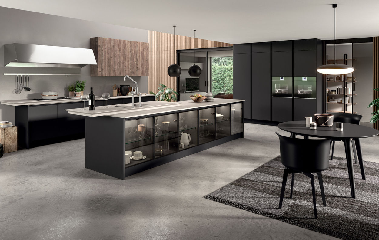 Modern Italian Style: Clean lines, luxurious finishes, and elegant details that make every kitchen a statement piece.

Functionality and Comfort: Smart storage solutions, ergonomic layouts, and user-friendly features for everyday living.

Premium Materials: Natural wood, marble countertops, and durable surfaces sourced and crafted in Italy.

Innovative Design: Cutting-edge appliances and integrated technology for a seamless cooking experience.