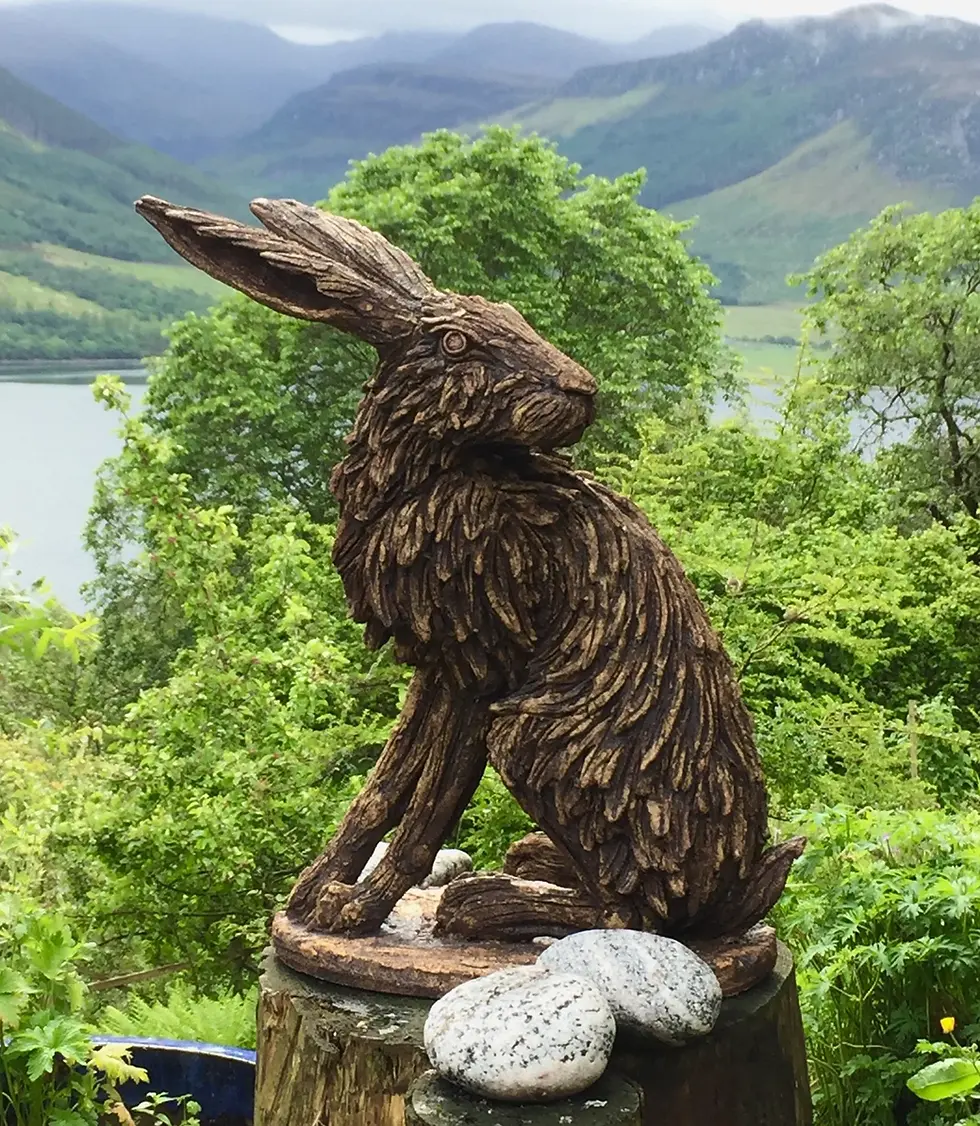 Thumbnail: Hare Sculpture in Ceramic by Paul Szeiler