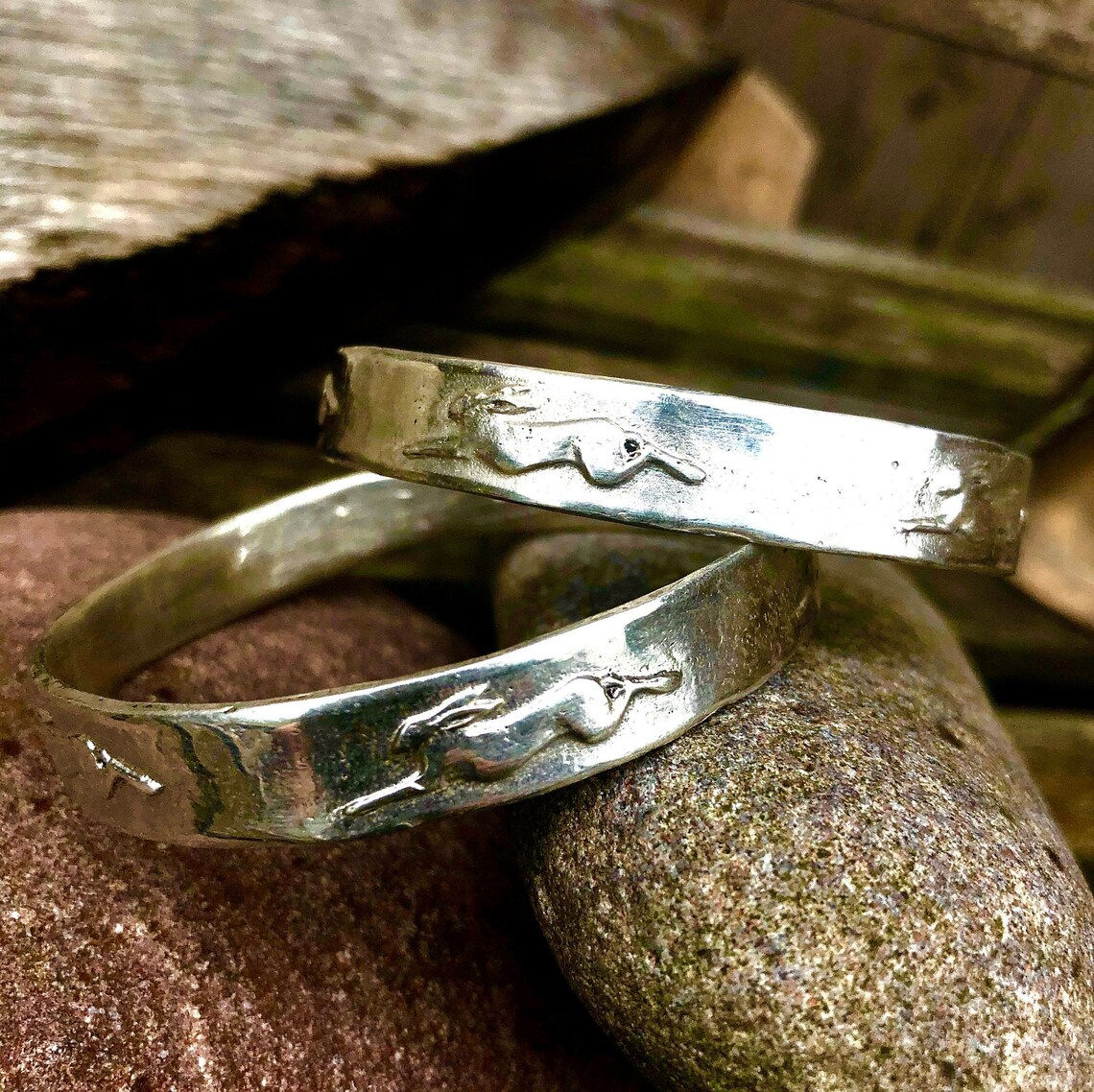 Sterling Silver Hare Bangle