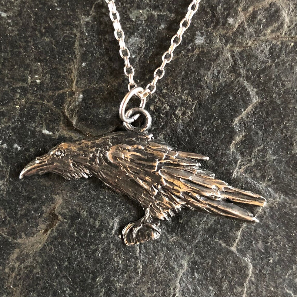 Thumbnail: Raven Pendant in Silver