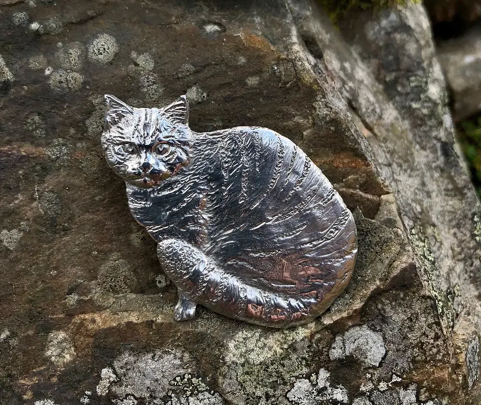 Thumbnail: Scottish Wildcat Brooch in Pewter