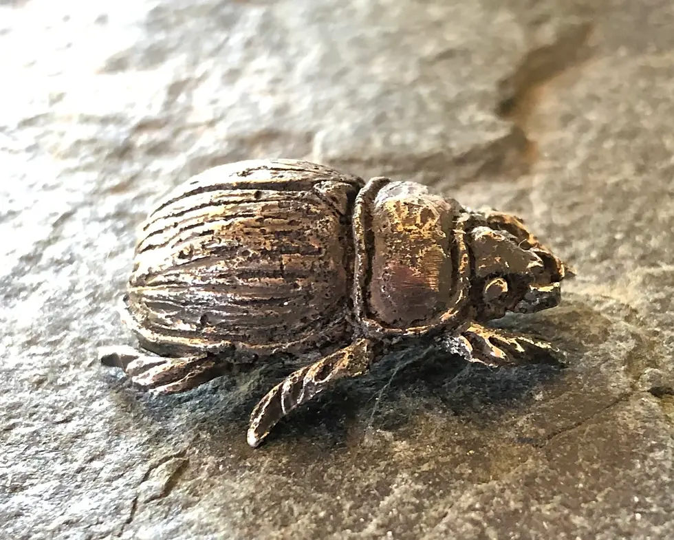 Thumbnail: Dung Beetle/Scarab Beetle Pendant/Necklace in Pewter by Paul Szeiler