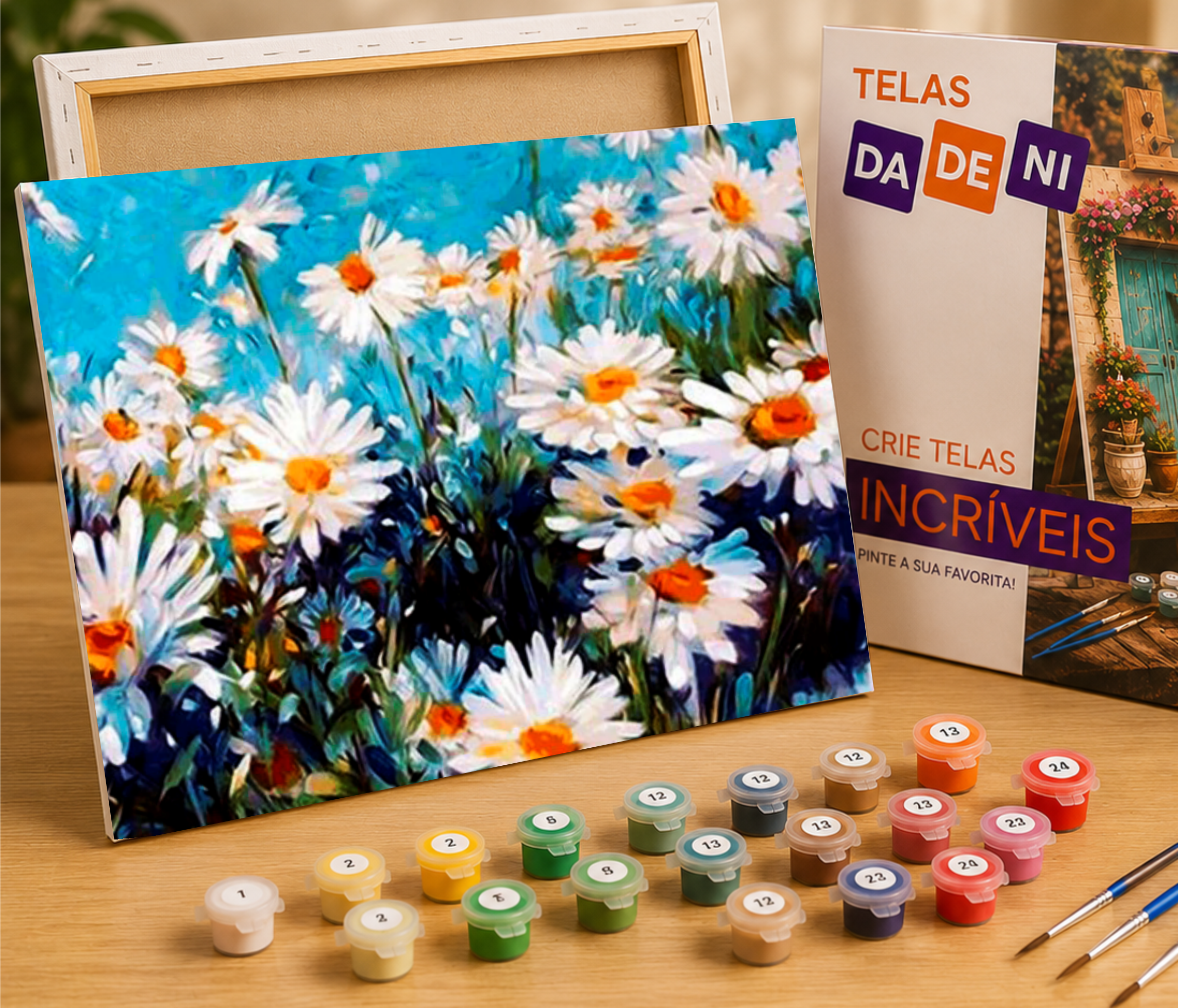 Tela Dadeni Margarida Com Chassi 40x50cm