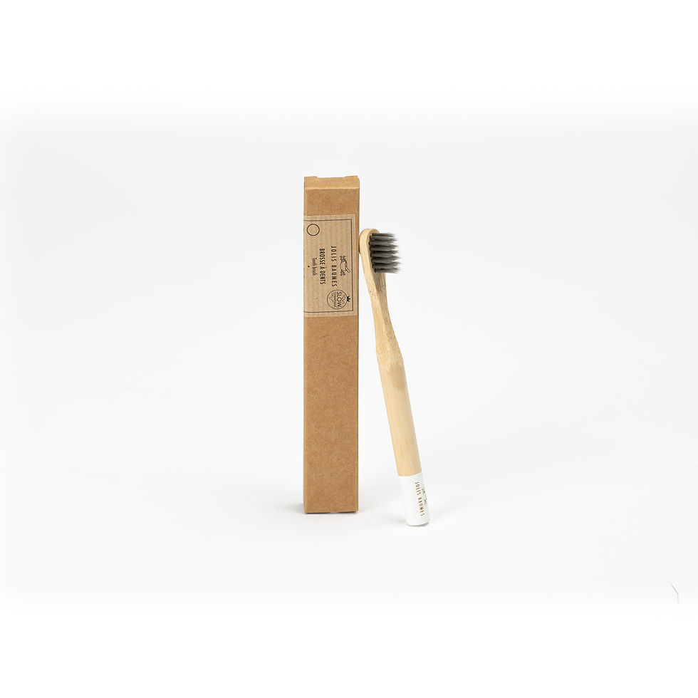 Miniature : Brosse à dents enfant noire en bois naturel – Souple & Zéro Déchet
