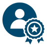 Icon of a person getting an award