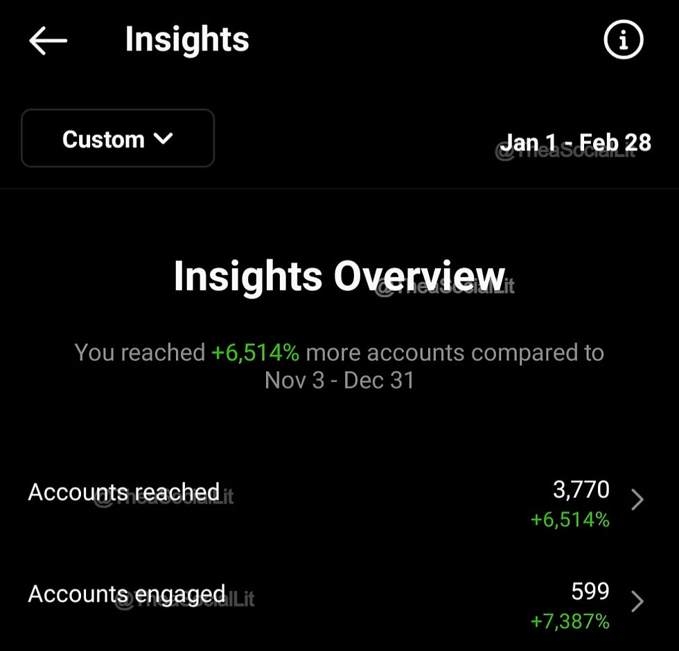 Insights Overview for 2 Months