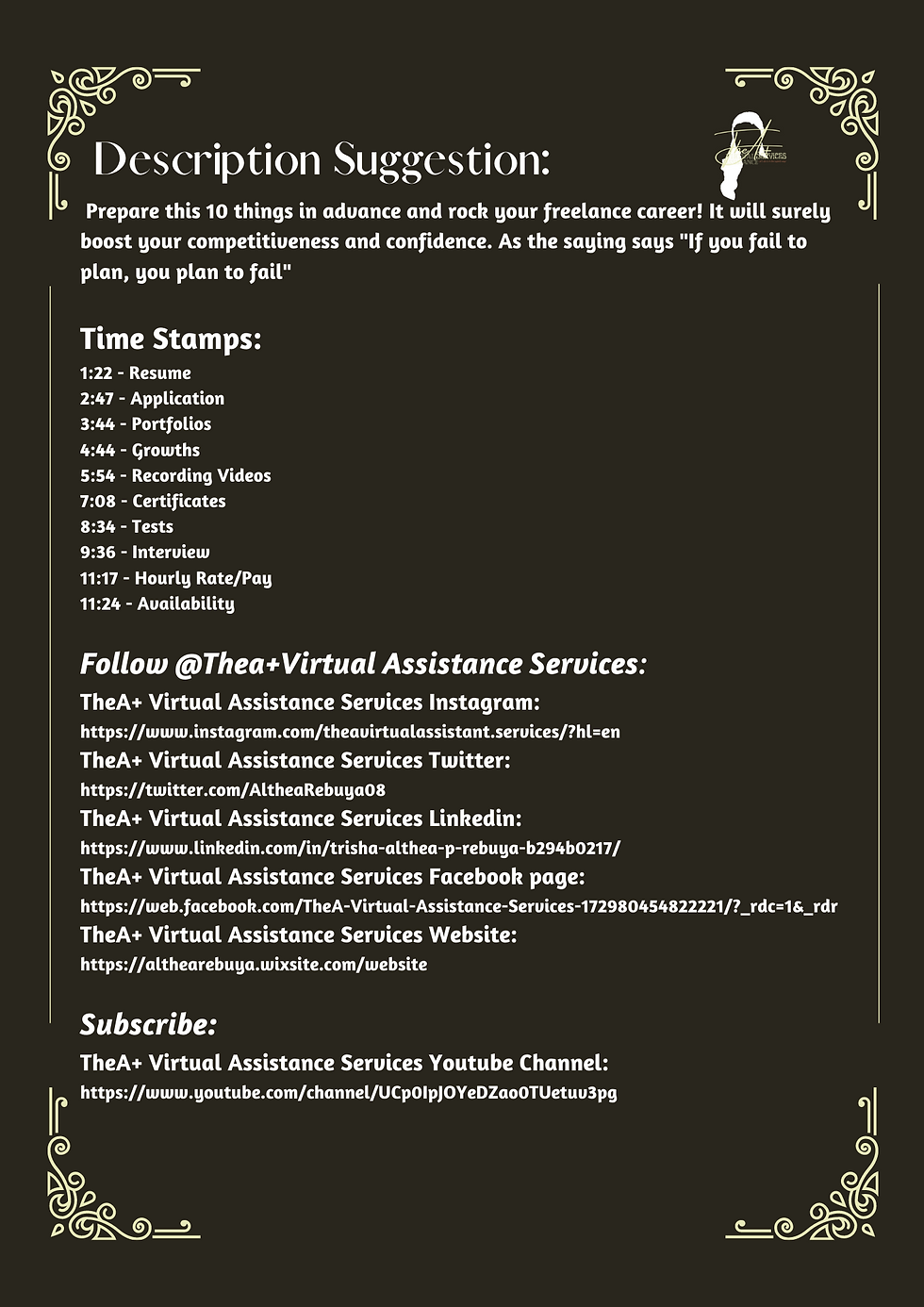 Trisha Althea Rebuya - Youtube Optimization 3